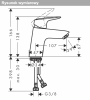 Hansgrohe Logis Jednouchwytowa bateria umywalkowa 70 bez kompletu odpływowego czarny mat 71071670